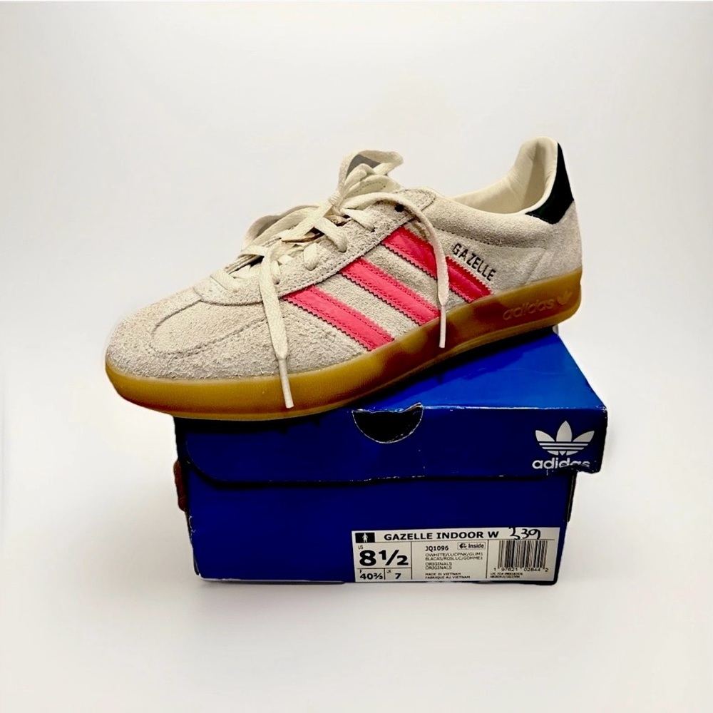 adidas Gazelle Women's Size 8.5 JQ1096 Pink White BRAND NEW